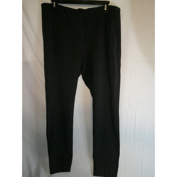 Tahari Tummy Control Charcoal Gray Leggings Womens XL Pull On Career Casual - Picture 1 of 4